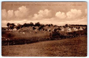 1913 POULTRY HOUSES INTERNATIONAL EGG LAYING CONTEST CHICKENS STORRS CONNECTICUT