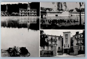 Zala Hungary Postcard Héviz-Gyógyfürdö Multiview 1974 Posted RPPC Photo