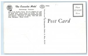 c1960's The Cascades Motel Exterior Roadside Chattanooga Tennessee Cars Postcard