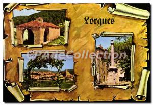 Postcard Modern Lorgues Chapelle St Honorat Vue Generale fountain of nuts