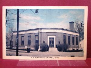 Postcard OH Caldwell US Post Office