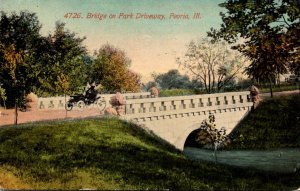 Illinois Peoria Bridge On Park Driveway 1909
