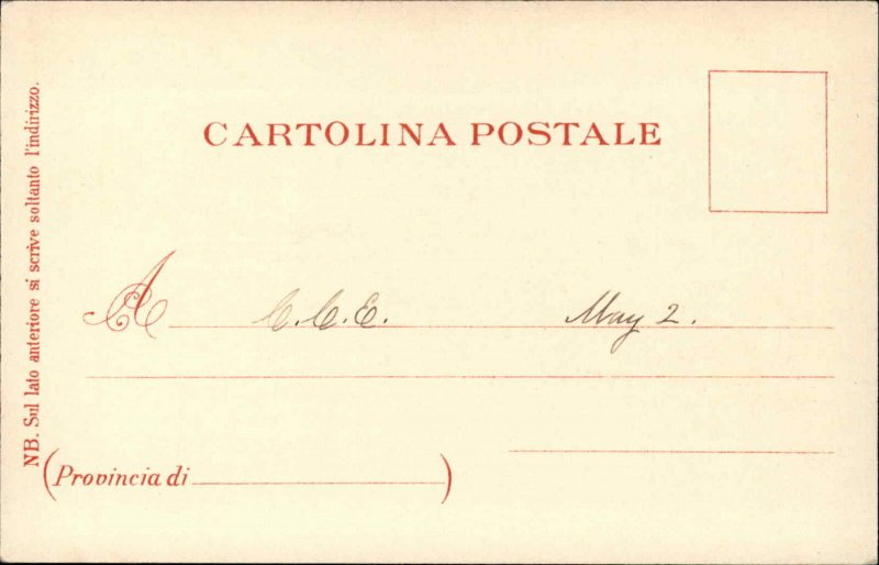 Auguri da Brindisi Italy c1900 Postcard