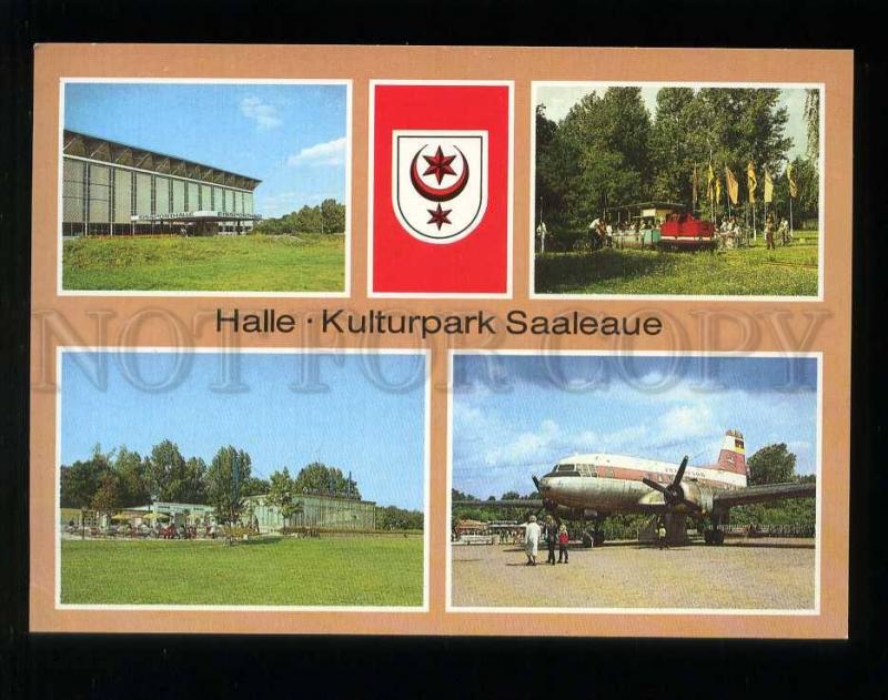 210078 GERMANY HALLE Park of Culture Children's Railways old postcard