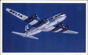 DC-8 Deltaliner Delta Airplane Pioneer Aviation Vintage Postcard