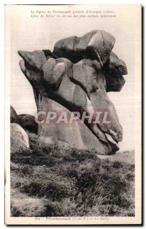 Old Postcard The region Ploumanac pm posside of strange rocks