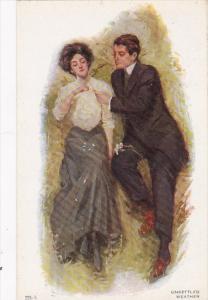 Romantic Couple Unsettled Weather