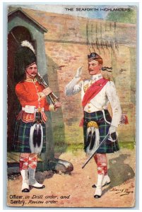 1925 Officer in Drill Order Seaforth Highlanders Oilette Tuck Art Postcard