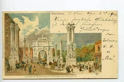 New York NY Broadway & Fifth PMC Tuck Postcard
