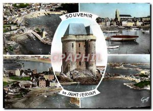 Modern Postcard Saint Servan Aerial view of the port and the tower Solidor ha...