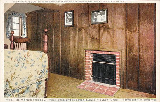 Massachusetts Salem Cliffords Bedroom The House Of Seven Gables
