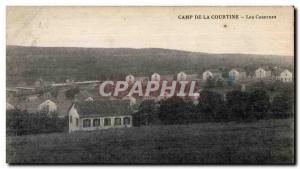 Old Postcard Camp curtain Army barracks