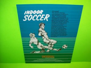 Indoor Soccer 1985 Original NOS Vintage Video Arcade Game Promo Flyer