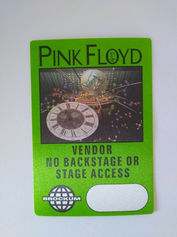 Pink Floyd Backstage Pass Momentary Lapse of Reason Tour 1987 Prog Rock Green