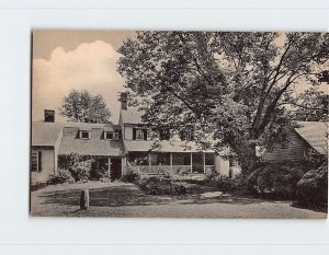 Postcard View of Garden and rear view of house, the home of Mary, Virginia