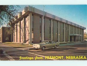 Pre-1980 OLD CARS & MUNICIPAL BUILDING Fremont Nebraska NE v4063