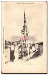 Old Postcard Villefranche Sur Saone Notre Dame Church Swamp