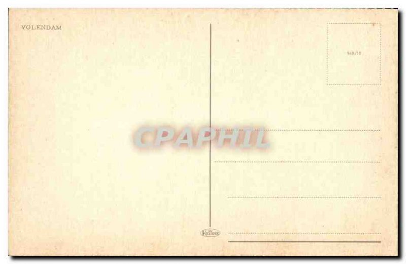 Netherlands Old Postcard Volendam