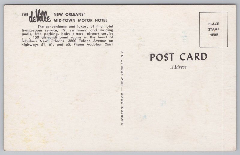 New Orleans LAThe DeVille MidTown Motor Hotel At NightPoolVintage