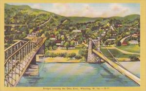 West Virignia Wheeling Bridges Crossing The Ohio River Dexter Press