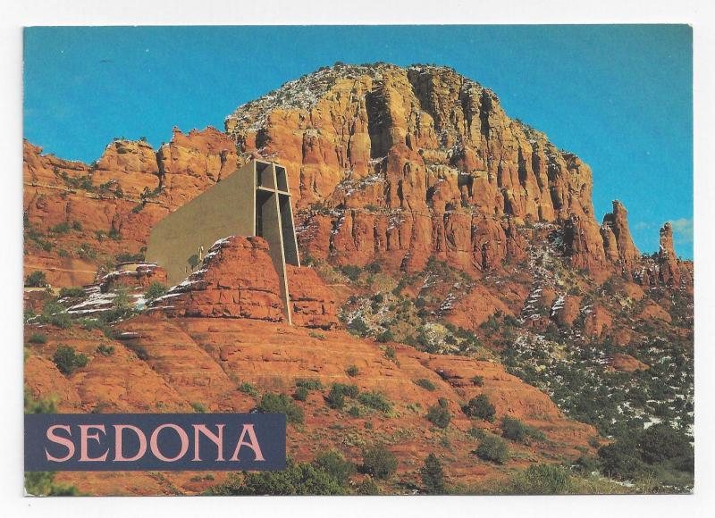 Sedona AZ Chapel of the Holy Cross Church Desert Dick Dietrich 1994 Postcard 4X6