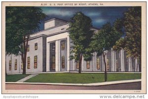 U S Post Office By Night Athens Georgia