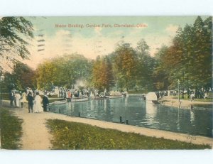 Divided-Back MOTOR BOATS AT GORDON PARK Cleveland Ohio OH c9548