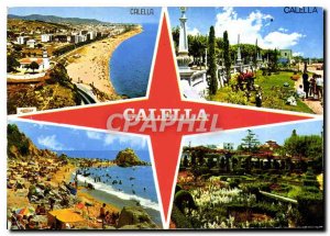 Postcard Modern Calella Barcelona Espana Various details