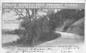 Postcard 1906 California Paso Robles Hot Springs Hotel Junker CA25-1672