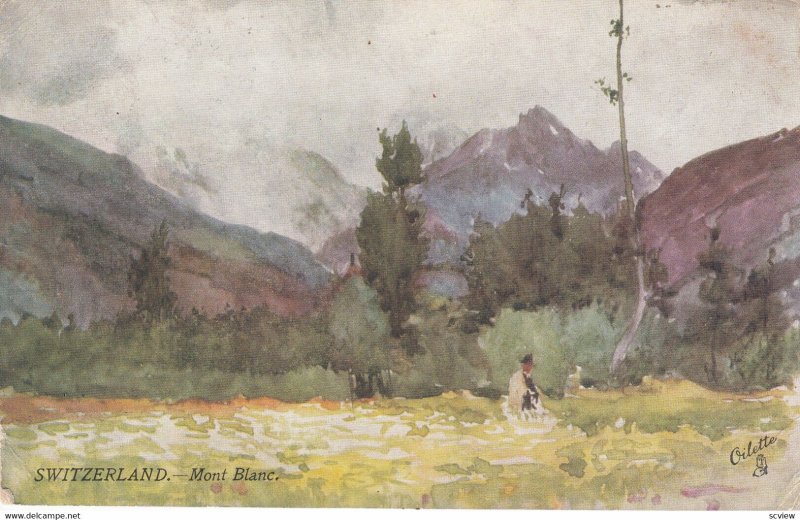 TUCK #7105, SWITZERLAND, Mont Banc, PU-1907