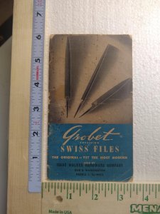 Postcard Folder Grobet Precision Swiss Files, Isaac Walker Hardware Company, WA