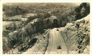 Tennessee Cumberland US 27 automobiles 1940s RPPC Photo Postcard 22-3327