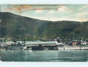 Damaged - Divided-Back TOWN VIEW SCENE Dawson Yukon Territory YT o0885