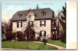 Residence Of Harriet Beecher Stowe Hartford Connecticut CT Grounds View Postcard