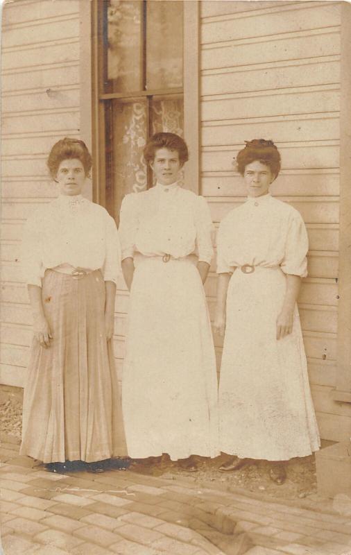 F29/ Steubenville Ohio RPPC Postcard 1908 Three Women Boram Bain