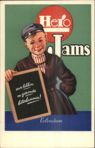 Dutch Boy Poster Art Deco HERO JAMS Volendam Vintage Postcard