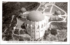 Real Photo Postcard Aerial View Griffith Observatory Los Angeles, California