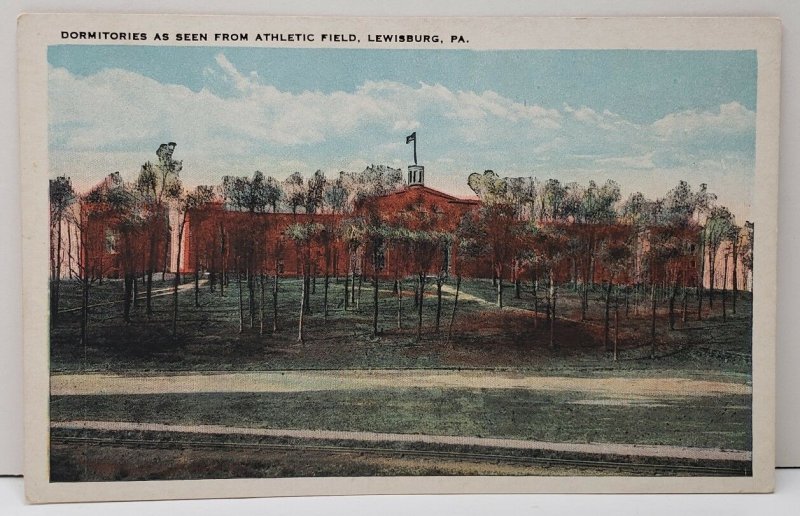 Lewisburg Pa Dormitories as Seen from Athletic Field Postcard C8