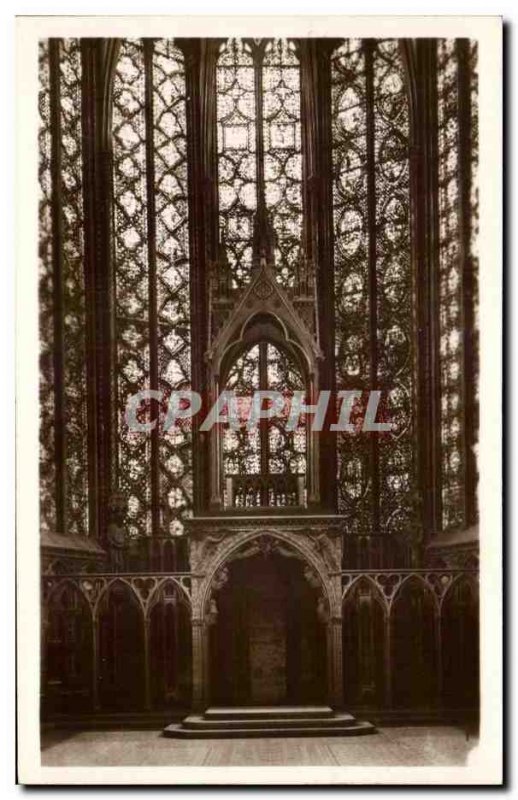 Old Postcard Sainte-Chapelle Chapel Stained High the