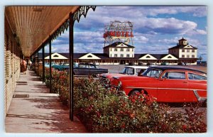 QUEBEC Bridge Motel Auberge du Blvd Laurier classic car CANADA Postcard