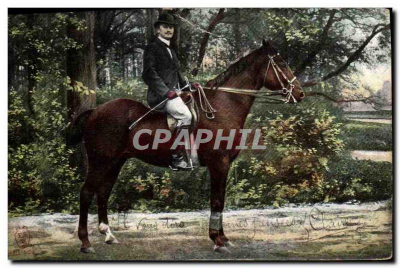 Old Postcard Equestrian Horse Riding