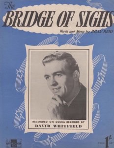 Bridge Of Sighs David Whitfield 1950s Sheet Music