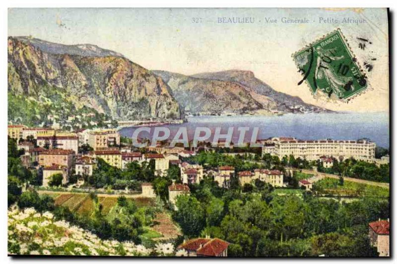 Old Postcard Beaulieu Sur Mer Vue Generale Little Africa