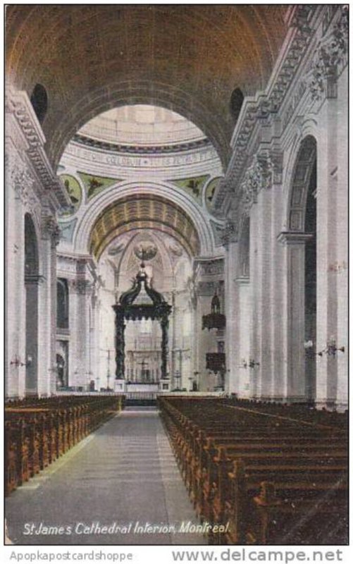 Canada Montreal St James Cathedral Interior 1908