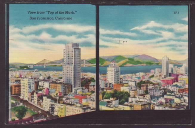 View From Top of the Mark,San Fransisco,CA Postcard 