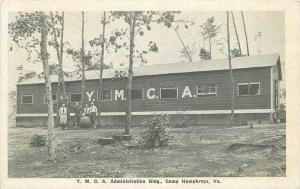 Administration Building Camp Humphreys Virginia C-1918 YMCA Military 9492