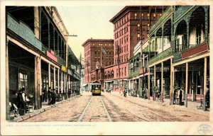 Postcard LA New Orleans St. Charles Strret and St. Charles Hotel C.1907 L11