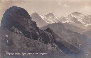 Schweiz Schynige Platte Eiger Moench und Jungfrau
