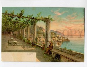 3102256 ITALY Amalfi  Vintage colorful lithograph PC