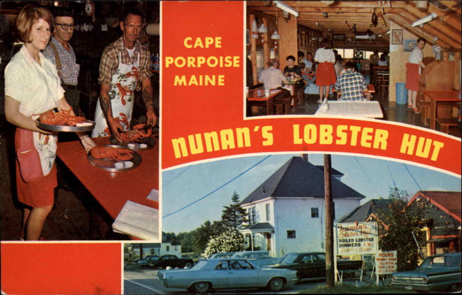 Cape Porpoise Maine ME Nunan's Lobster Hut Vintage Postcard United States Maine Other